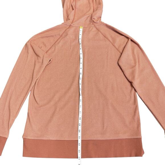 Kuhl Striped Stria Hoodie Pullover Long Sleeve Athleisure Casual Size M Orange - Picture 9 of 11